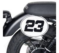 BARRACUDA COPPIA TABELLE PORTANUMERO ALLUMINIO LATERALI MOTO GUZZI V7 II