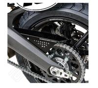 BARRACUDA copricatena in alluminio anodizzato nero per Ducati Scramber 2018 2019
