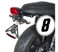 Portatarga reclinabile Barracuda TT910416S con supporto faro e frecce su targa per Triumph