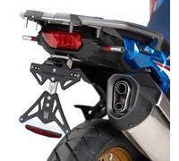 Bauletto nero goffrato con catadiottri rossi senza piastra e kit universale GIVI