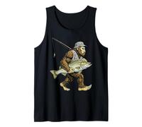 Barramundi Bigfoot Pescatore Sasquatch Pesca in Acqua salata Canotta