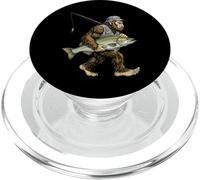 Barramundi Bigfoot Pescatore Sasquatch Pesca in acqua salata PopSockets PopGrip per MagSafe