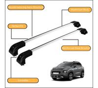 Barras Trasversali Resistenti Per Citroen C3 Aircross 2017 - Oltre Argento