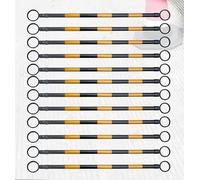 Barre a cono stradale telescopiche da 12 pezzi con anelli sostituibili for sicurezza e barricate(Yellow-black)