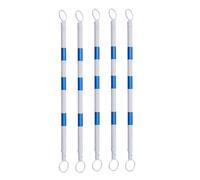 Barre coniche stradali ad incastro - Barricata portatile leggera for la costruzione di strade, estensibile da 3,9 a 6,5 piedi(Blue-white,5PCS)