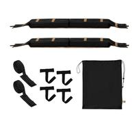Barre da tetto morbide | 2 pezzi robuste morbide antiscivolo | cuscini da tetto per barre trasversali e auto, cinghie di ancoraggio per canoa, surf, snowboard, kayak, auto, camion, SUV, C