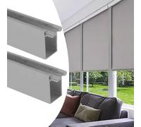 Barre di blocco della luce a canale a U, Bloccanti for luce oscurante, binario laterale con canale a U, 2 pezzi, multicolore, dimensioni multiple(Gray 2 Pcs,70cm(27.6in))