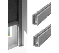 Barre di blocco della luce a canale a U, Strisce di blocco della luce in lega alluminio a forma U for tende, multicolore, 11-98 pollici, confezione da 2(Grey,78.7cm/31inch)