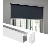 Barre di blocco della luce a canale a U, Strisce laterali oscuranti in alluminio 2 pezzi, canale a U tagliabile, dimensioni multiple bianche for tende(50in/127cm)