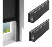 Barre di blocco della luce a canale a U, Strisce oscuranti for bloccare la luce, binari laterali con canale a U in allume, 26-70 pollici, confezione da 2 for camper(2 Pack,L 46in)