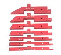Barre di configurazione della tabella router 7pcs Impostazione in alluminio Blocchi di altezza Set di calibri per la del router Accessori angolo di lavorazione del legno