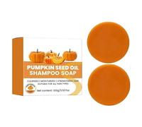 Barre di shampoo a base di semi di zucca per riparare la crescita dei capelli, sapone idratante solido per capelli secchi e danneggiati, nutriente vegano, condizionamento (2 pezzi)