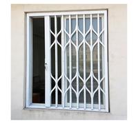 Barre di sicurezza espandibili per finestre, bianche, per camera da letto, balcone e capannone, dimensioni regolabili (91 x 91 cm, 44 x 56 cm, 48 x 60 cm), con serratura e chiave (102 x 127 cm)