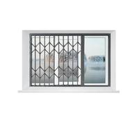 Barre di sicurezza pieghevoli per porta a fisarmonica, pannello scorrevole invisibile in lega di alluminio per finestre, griglia pieghevole per camera da letto, ufficio, centro commerciale (90 x 140