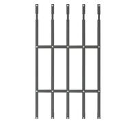 Barre di sicurezza resistenti per finestre, protezione commerciale della finestra dai ladri, 31,5 in -59 in barricata regolabile delle barre della finestra, per soppalco/capannone, H-110-120,1 cm, W