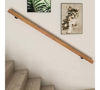 Barre di supporto in legno rotonde rustiche da parete, antiscivolo, per soppalco e corridoio, disponibili in 1/1,5/2,5/3,5/4,5 m (3,6 m/11,8 piedi)