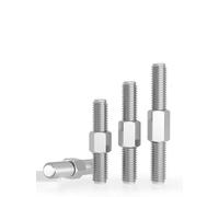 Barre filettate a doppia estremità M6 M8-2 pezzi in acciaio inossidabile con filettatura positiva e negativa for progetti fai da te, lunghezza 40 mm e 90 mm(M8x50mm)