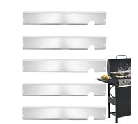 Barre Flavorizer, Piastre Di Protezione Termica Per Barbecue In Acciaio Inox, Copertura Antiaderente Per Bruciatore Flame Tamer, 43,4 X 7,6 X 5,3 Cm, Controllo Della Fiamma, Facili Da Pulire, Ideali P