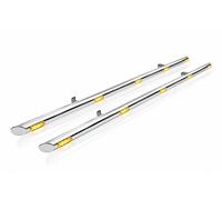 Barre Laterali Acciaio Inox + Ambra LED Per Mercedes sprinter Mwb 2006-2014