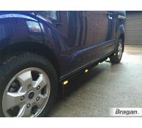 Barre Laterali + Ambra LED Per citroen Jumpy 2007 - 2016 Swb Furgone Inox Nero