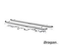 Barre Laterali Coppia per Vauxhall / Opel Combo 19 + Stainless Curvo Tubi