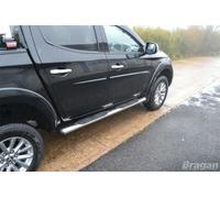Barre Laterali Cromate Acciaio Inox Mitsubishi L200 Triton Strada 2015-2019