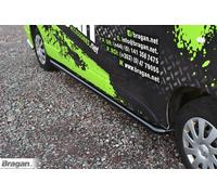 Barre Laterali - Curvo Per volkswagen transporter T5 10 - 15 Swb Inox Nero