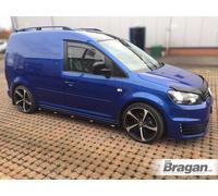 Barre Laterali + LED Ambra Per volkswagen caddy maxi 04 - 10 Lwb Inox - Nero