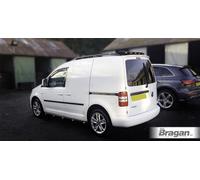 Barre Laterali + LED Ambra Per volkswagen caddy maxi 10 - 15 Lwb Inox - Nero