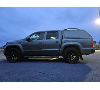 Barre Laterali Nere per Volkswagen Amarok 2010 - 2016 Nerf Tubo Acciaio Inox