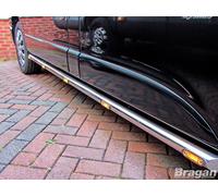 Barre Laterali Passo + Ambra LED Per vauxhall opel vivaro 2002 - 2014 Lwb Vans