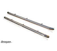 Barre Laterali Per Isuzu D Max Rodeo 2012-16 Curvo Ends Acciaio Inox Tubi Gonna