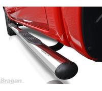 Barre Laterali per Nissan Navara D40 2005-2016 Inox Nerf Tubi Gonne Passo Pads