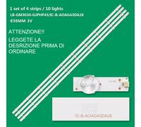 BARRE LED per 43PUS6504/12 43PUS6504/62 43PUS7505/62 LB-3030-GJPHP434X10AUS2-X