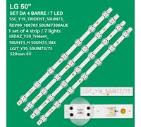 Barre LED retroilluminazione LEDAZ_Y20_TRIDENT_50UN73 Set completo TV LG 50UN73