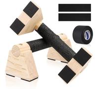 Barre parallele in legno, maniglie antiscivolo per flessioni, in legno massello, per esercizi a pavimento, ginnastica, allenamento della forza, barre calisthenics portatili per casa, palestra