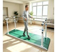 Barre Parallele Per Allenamento, Attrezzatura Per La Riabilitazione | Altezza E Larghezza Regolabili, Base Stabile E Supporto A Colonna, Esercizi Di Equilibrio(Green)