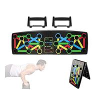 Barre Parallele Push Up 14 in 1 Pieghevole - Tavola per Flessioni con Codice Colori, Impugnature Antiscivolo, Allenamento Petto Spalle Schiena Tricipiti, Fitness Casa Indoor Outdoor