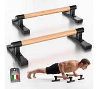 Barre parallele,Push Up Parallettes con Impugnatura in Legno per Calisthenics,verticali e allenamento della forza con manici in legno di faggio,attrezzatura fitness per dei muscoli de (Faggio)