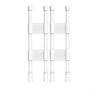 Barre per frigorifero regolabili per camper, 2 pezzi, per conservare in modo sicuro cibi e bevande (bianco 40-70 cm)