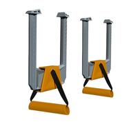 Barre per porta pull-up, telaio compatto, strumento di presa regolabile senza trapano, supporto antiscivolo per casa, ufficio, viaggi, uso interno ed esterno, 22,9 x 24,8 cm