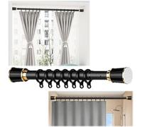 Barre per tende regolabili da 40 cm e 500 cm, senza trapano, resistenti, per appendere vestiti, aste in metallo, per cucina, lavanderia, balcone, colore rosa