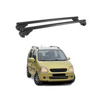 Barre portapacchi compatibili con Opel Agila 2000 - 2015, in alluminio, colore: nero