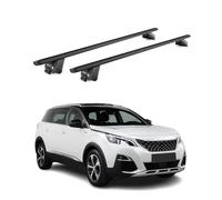 Barre portapacchi compatibili con Peugeot 5008 2017-2024 alluminio nero TÜV 2 TLG