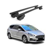 Barre portapacchi per Ford S-Max 2015-2022 | 2 pezzi in alluminio anodizzato, colore nero