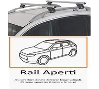 BARRE PORTATUTTO GV ALLUMINIO PER FIAT DOBLO 2010 CON RAILS SERRATURE ANTIFURTO