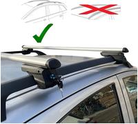 BARRE PORTAPACCHI PORTATUTTO UNIVERSALI AUTO CON SERRATURA ANTIFURTO 135CM