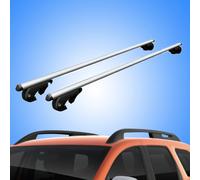 BARRE PORTATUTTO ALLUMINIO 135CM + CHIAVE GEV X AUTO CON RAIL STACCATI DAL TETTO