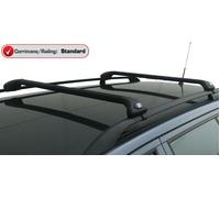 Barre portatutto alluminio nero corrimano standard Opel Agila 2000-2007