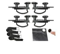 Barre Portatutto Auto 4 Pezzi In Acciaio Universale Box Da Tetto Per Auto Furgone Kit Montaggio Bulloni A U Morsetti Morsetti A U Per Auto Accessori Per Bagagli Sul Tetto Rails(B)